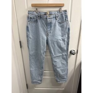Sezane Denim Light Wash High Waisted Mom Jeans Light Blue Size 44